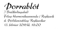 Þorrablót 13.febrúar 2016