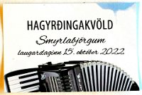 Hagyrðingahelgi á Smyrlabjörgum