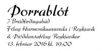 Þorrablót 13.febrúar 2016